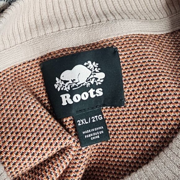 Roots Mens Landscape Intarsia Crewneck Long Sleeve Sweatshirt, Stretch, Size 2XL - Picture 9 of 11